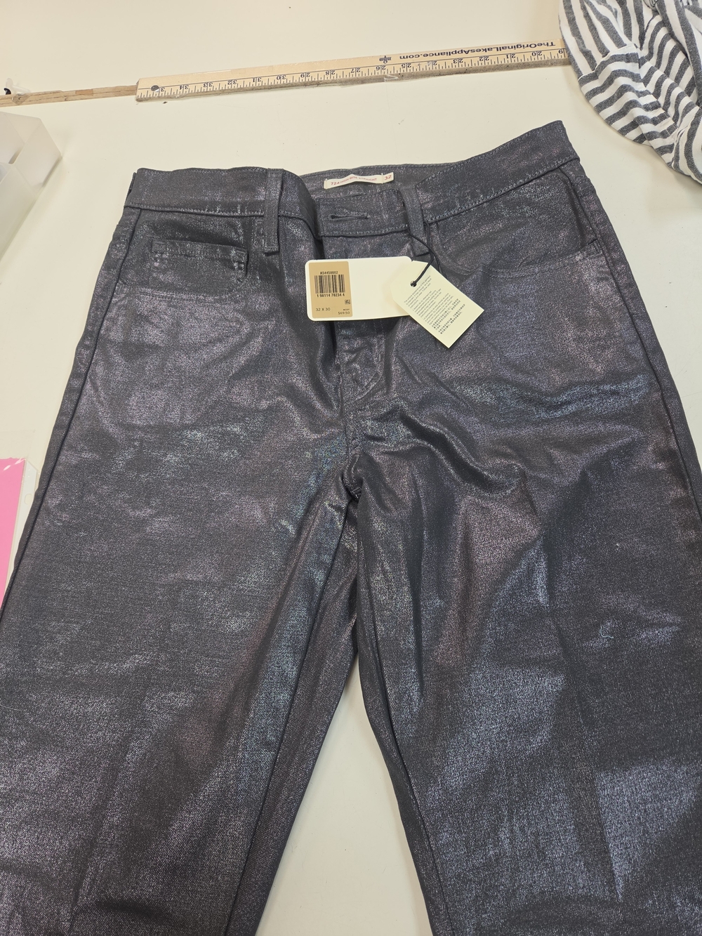 Levi's Men's Metallic Black Slim Jeans